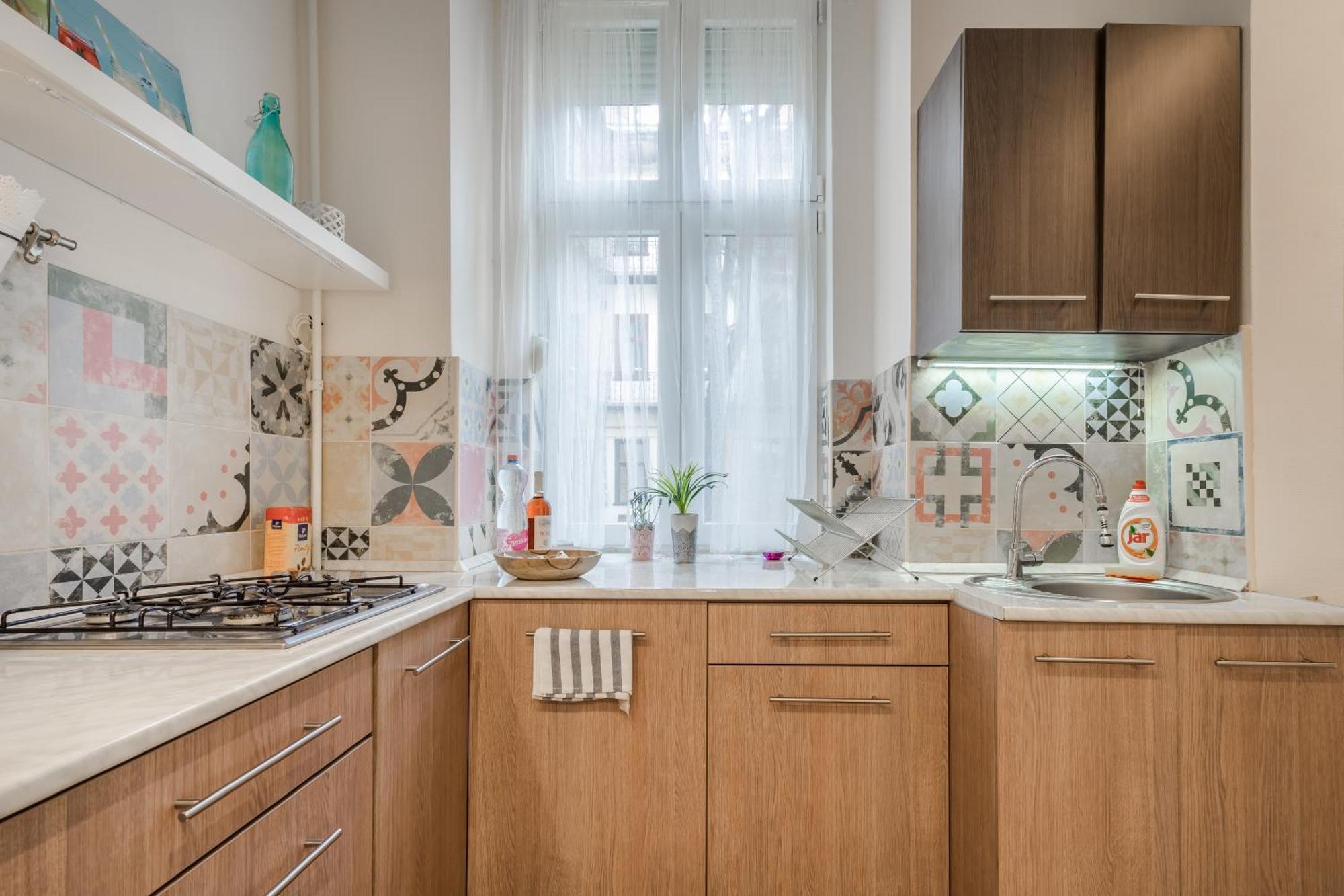 Bpr Stylish Mosaic Home With Terrace 布达佩斯 外观 照片